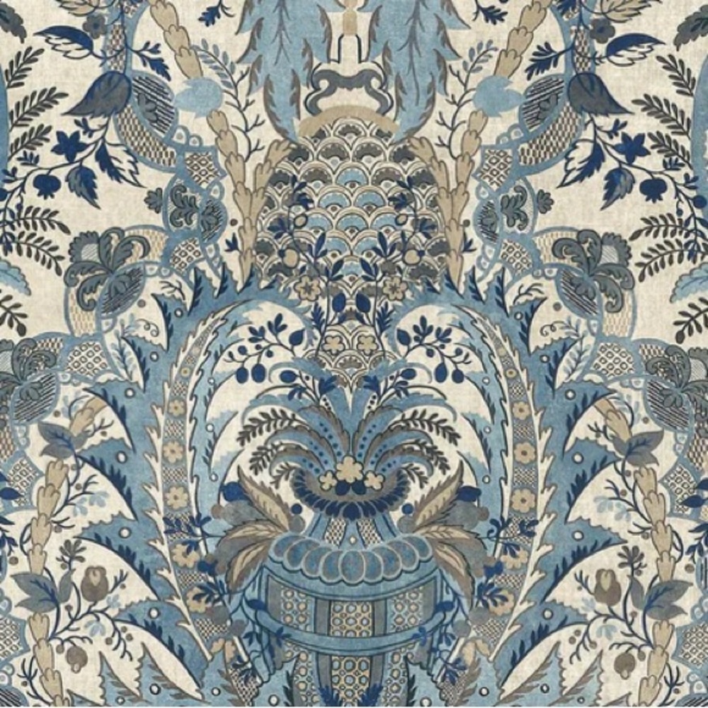 Two (2) large Anna French Botanical Print Fabric samples.